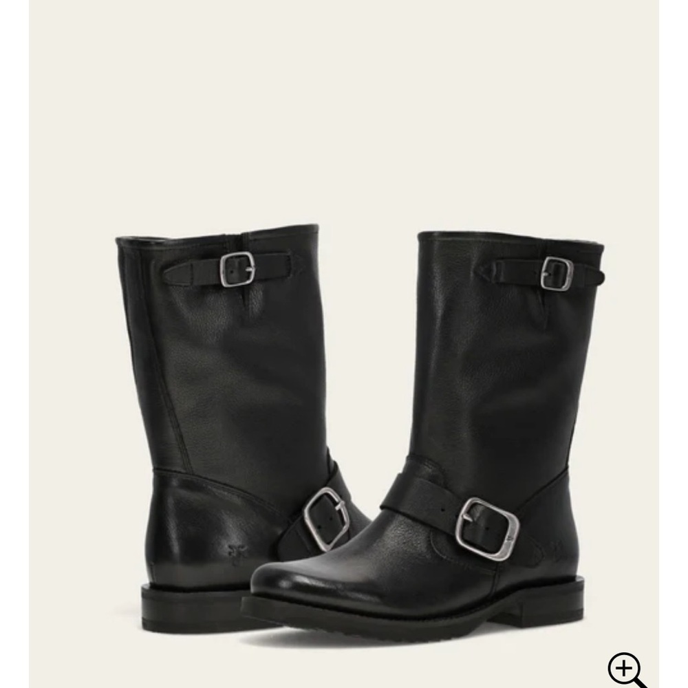 Frye Veronica Flex Black Leather Ankle Boots Size 6.5